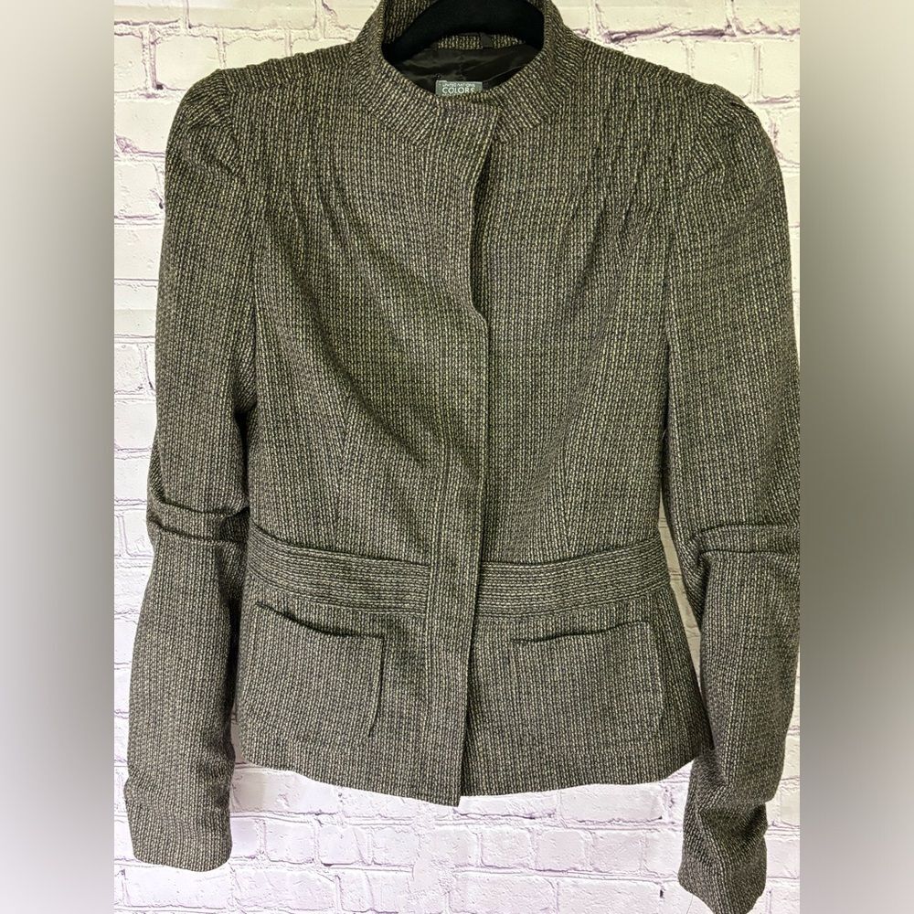United Nations COLORS Brown Tweed Academia Jacket Blazer EU Size 42 Medium